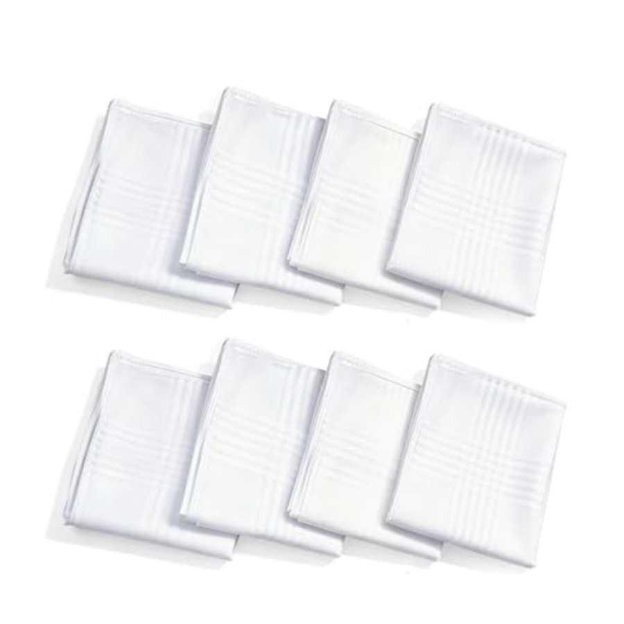 Handkerchief Cotton Men - 8 Pack Handkerchiefs for Men, 100%