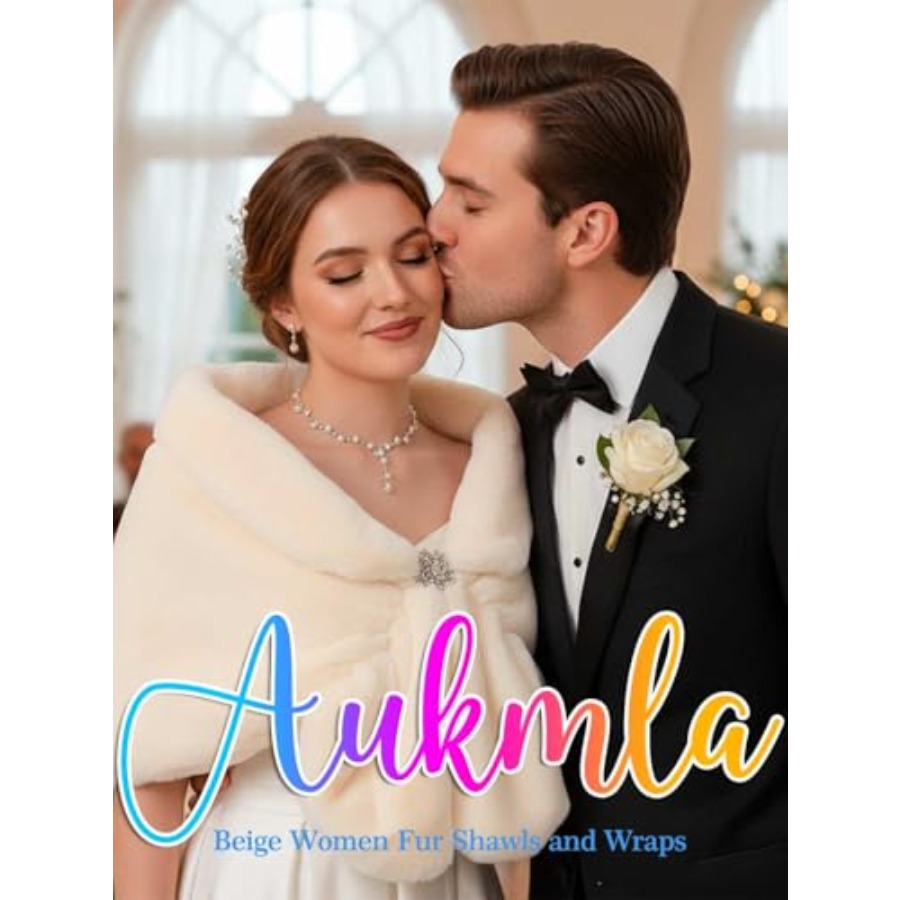 Aukmla Women's Wedding Fur Wra - огляд і ціна Stole Wedding Shawl