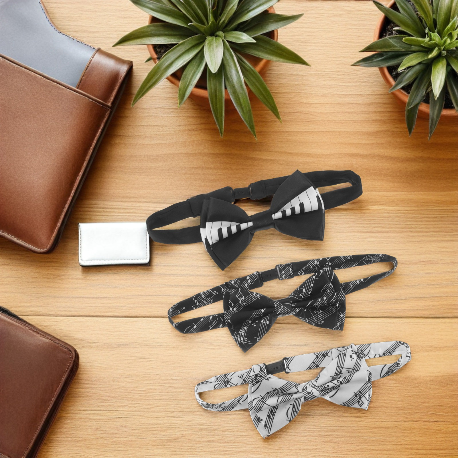 3Pcs Piano Bow Tie Set Music N - огляд і ціна Bow Tie Pre Tied