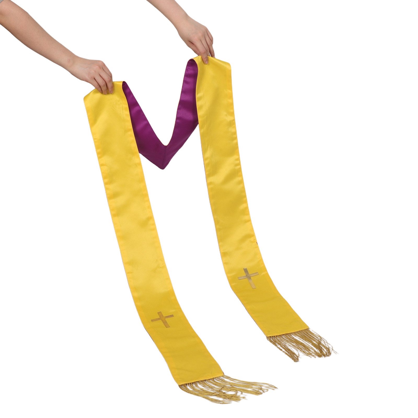 Dual Color Purple Gold Reversi - огляд і ціна Stole Wedding Shawl