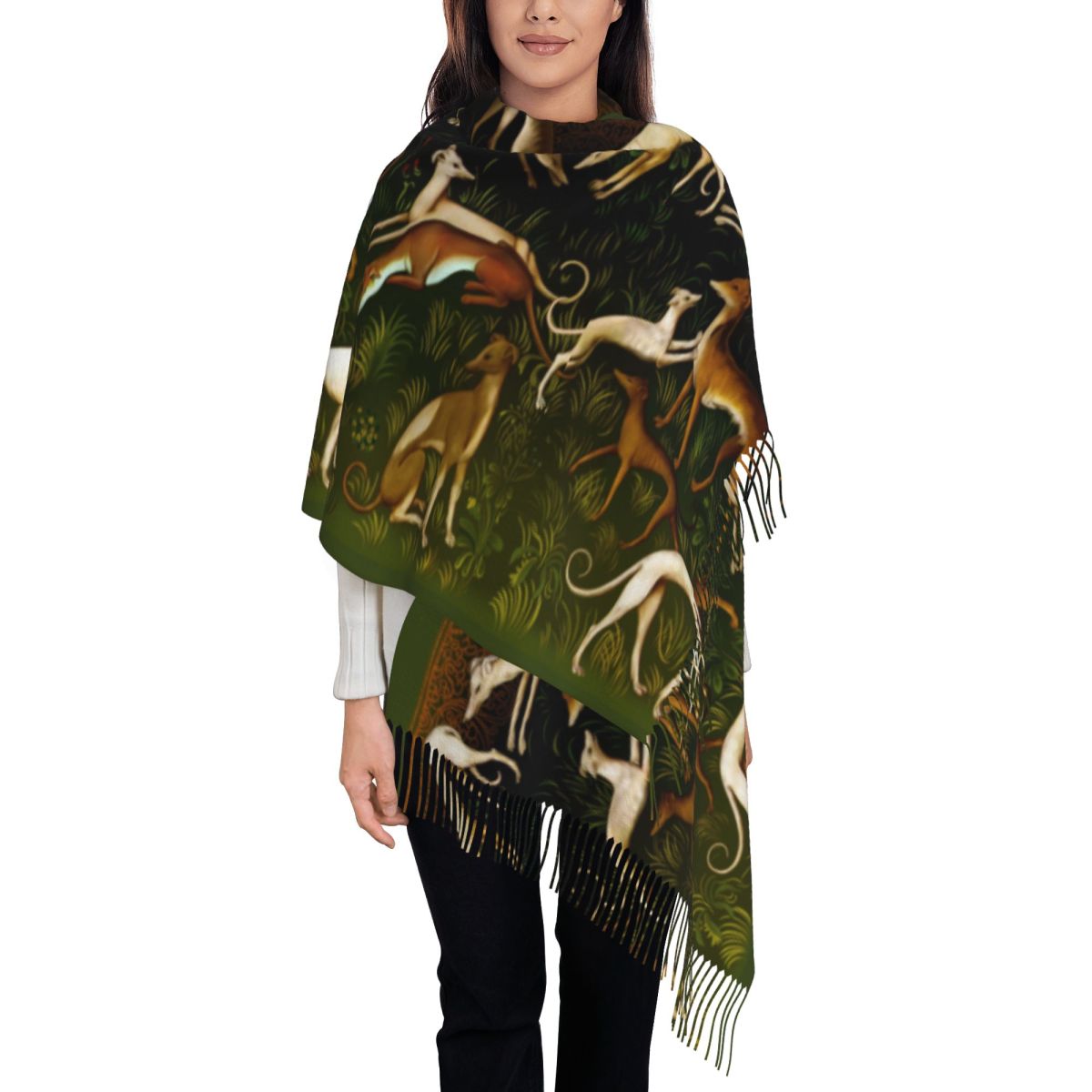 Greyhounds Shawl Wrap Women Wi - огляд і ціна Pashmina Wrap Large