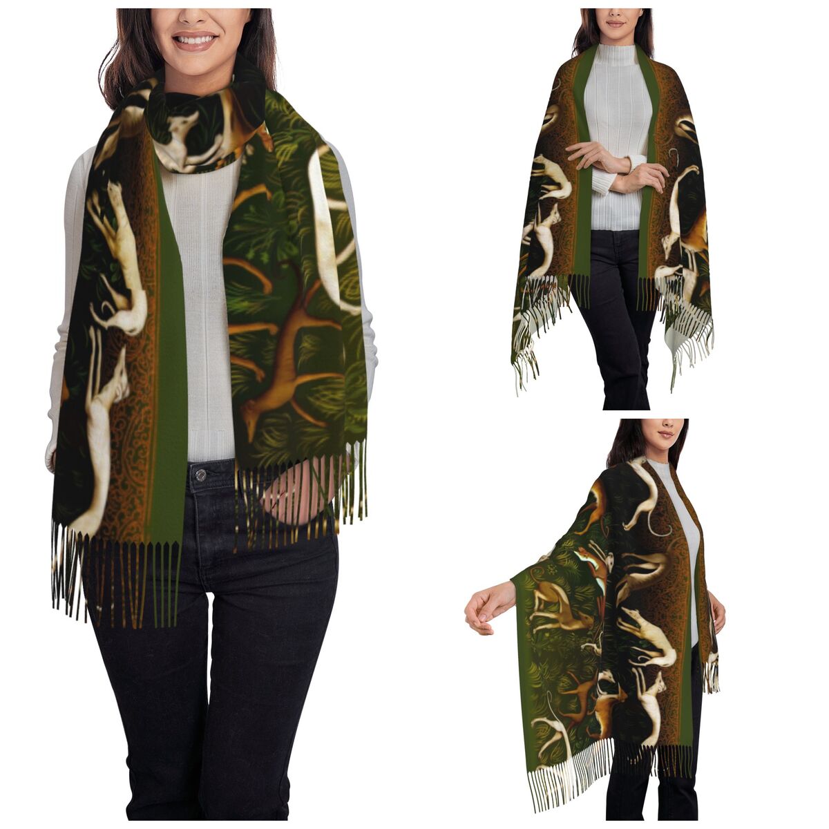 Greyhounds Shawl Wrap Women Wi - огляд і ціна Pashmina Wrap Large