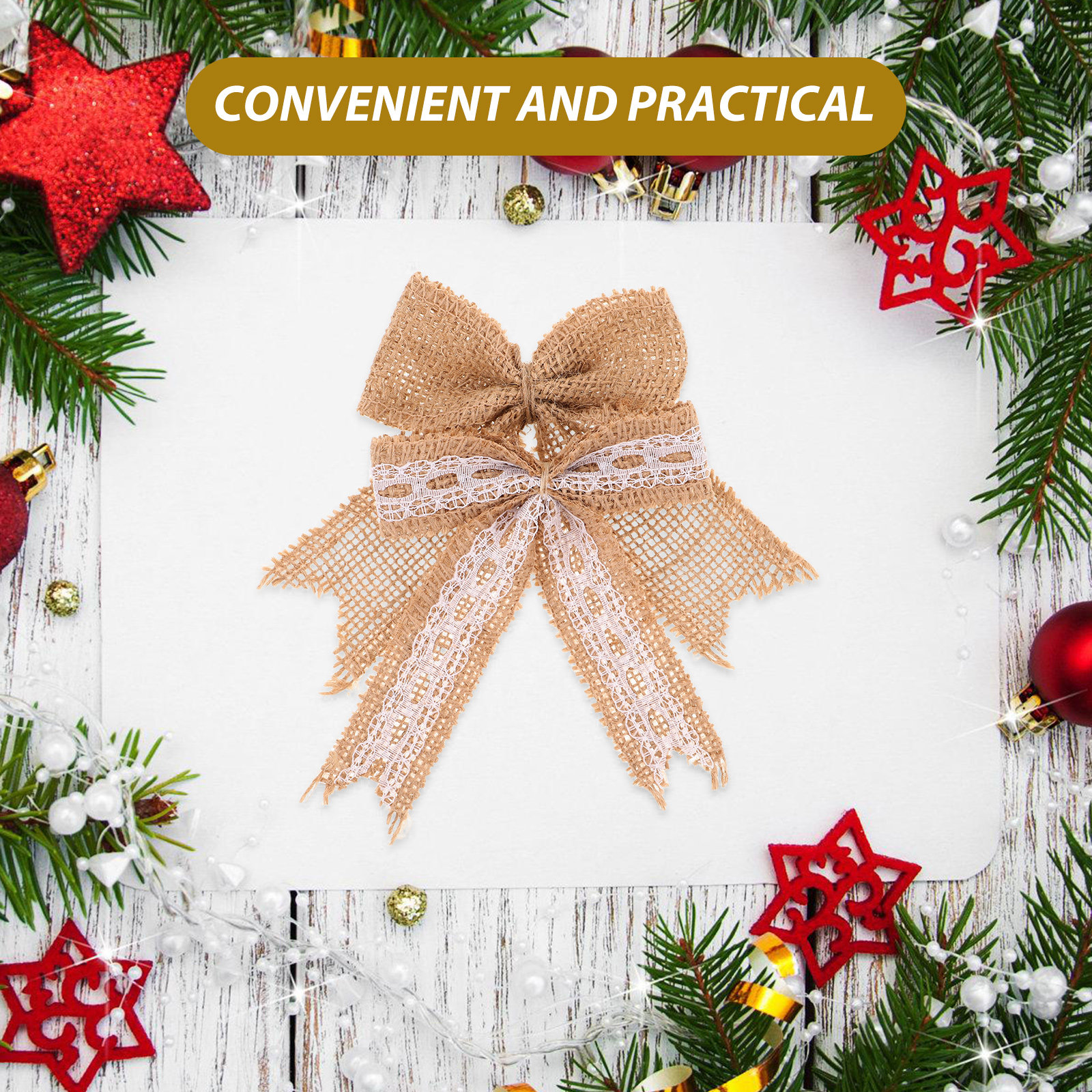 12Pcs Elegant Burlap Christmas - огляд і ціна Bow Tie Pre Tied