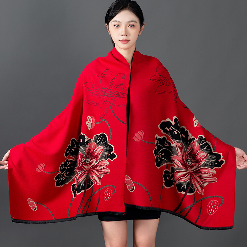 Women Winter Shawl Cashmere Sc - огляд і ціна Woven Scarf Blanket