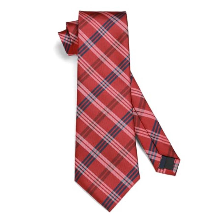 Mens Ties Set Stripe Plaid Tie - огляд і ціна Pocket Square Set