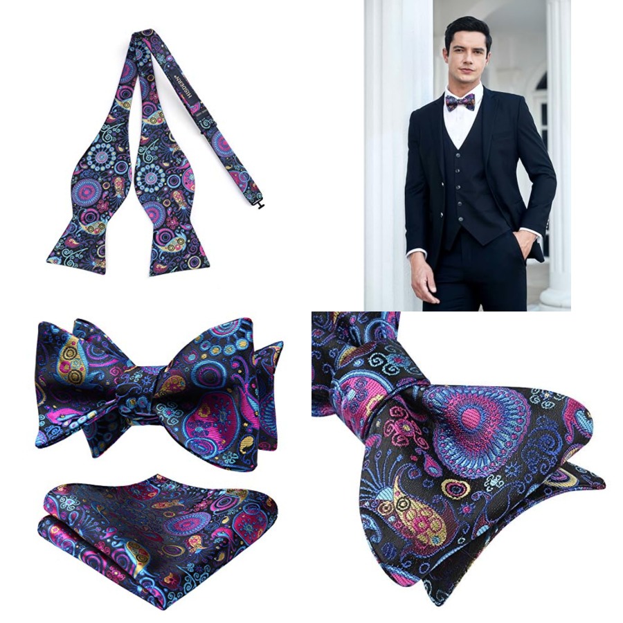 Bow Ties for Men Floral Bowtie - огляд і ціна Pocket Square Set