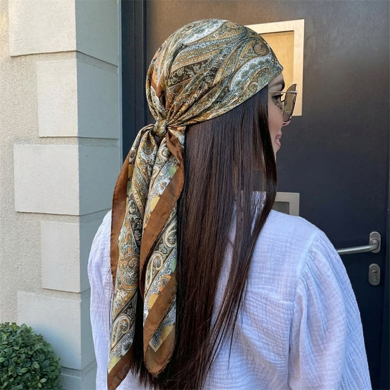 Women Spring Summer Square Sca - огляд і ціна Scarf Silk Square