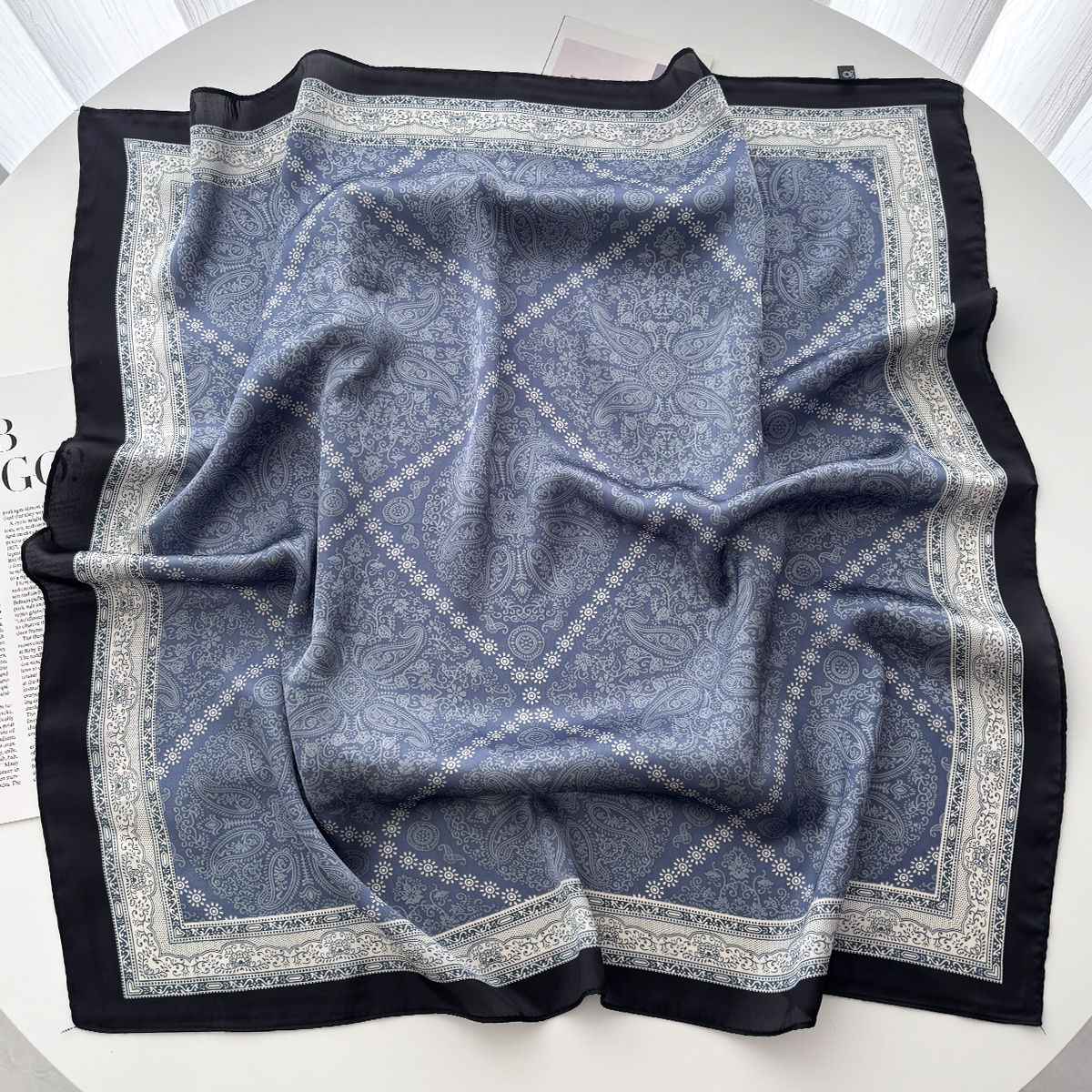 New 70cm Square Paisley Print  - огляд і ціна Ascot Neck Scarf