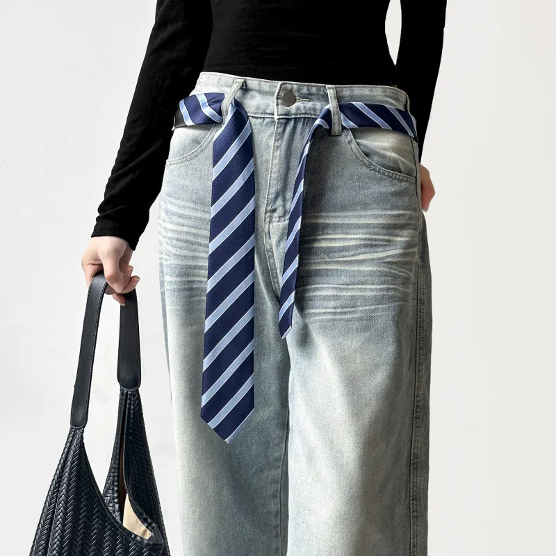 2026 South Korea Dongdaemun St - огляд і ціна Silk Tie Striped