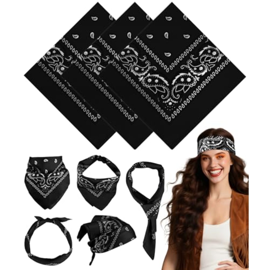 3/6/ Pack Bandanas for Women M - огляд і ціна Handkerchief Cotton Men