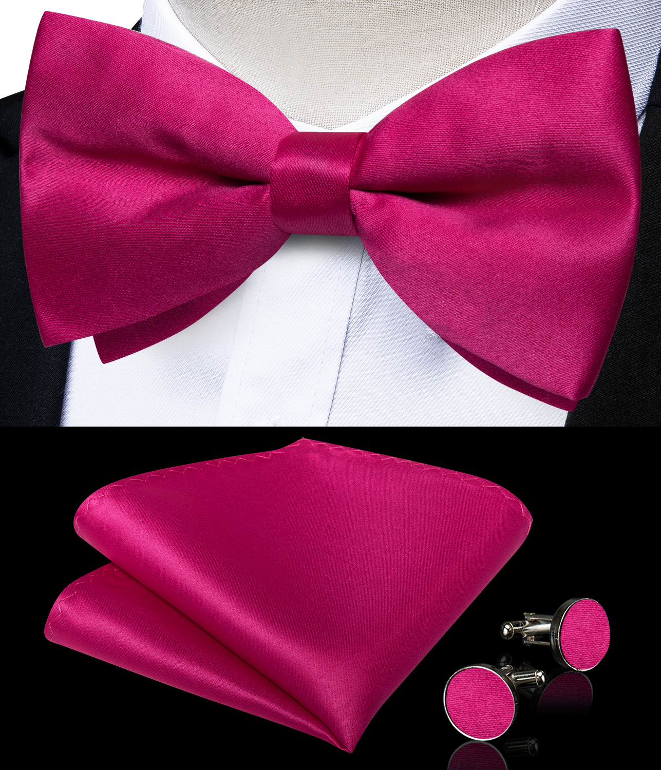 Men's Solid Pre-tied Bowtie Ro - огляд і ціна Bow Tie Pre Tied