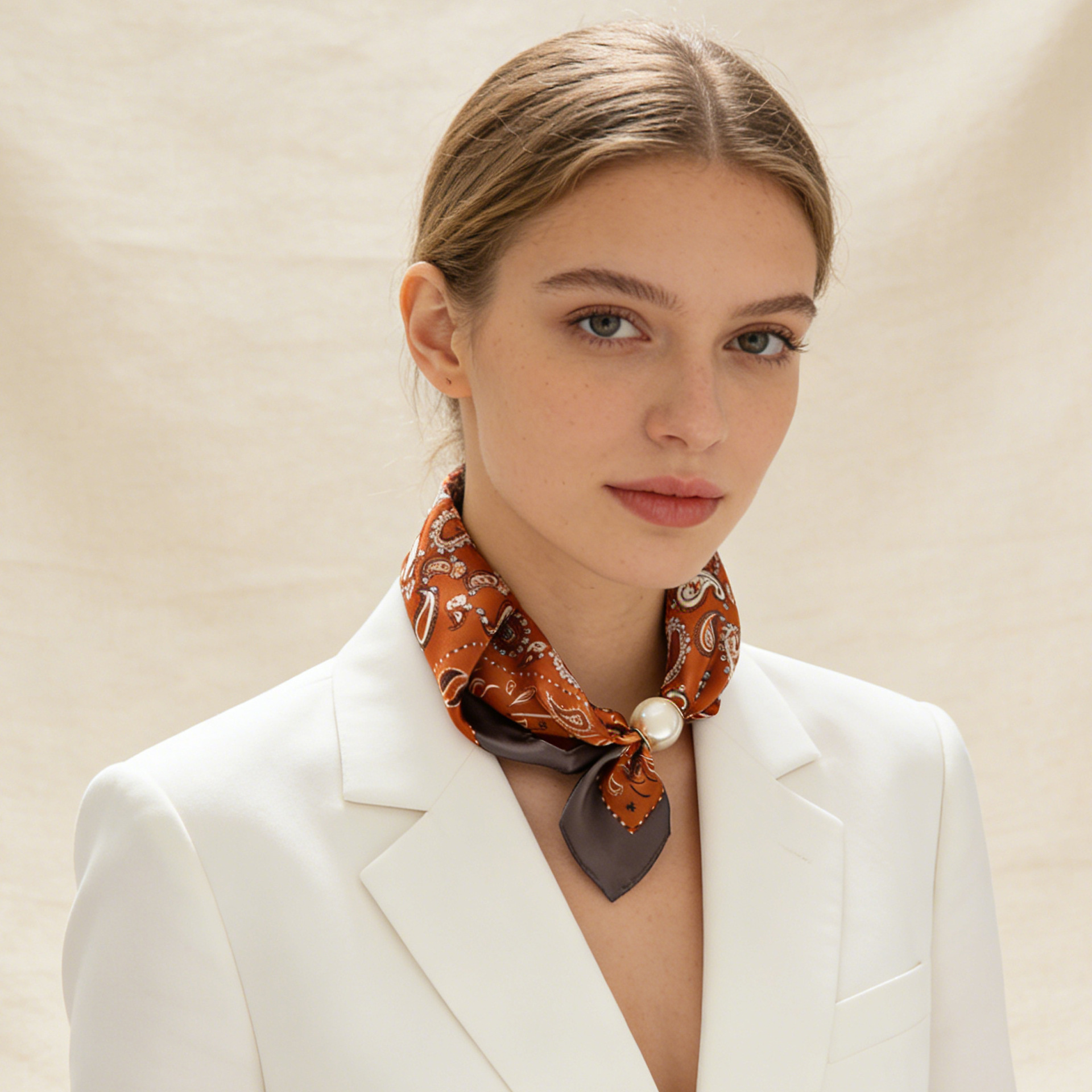 Scarf Chain Silk Lazy Magnetic - огляд і ціна Ascot Neck Scarf