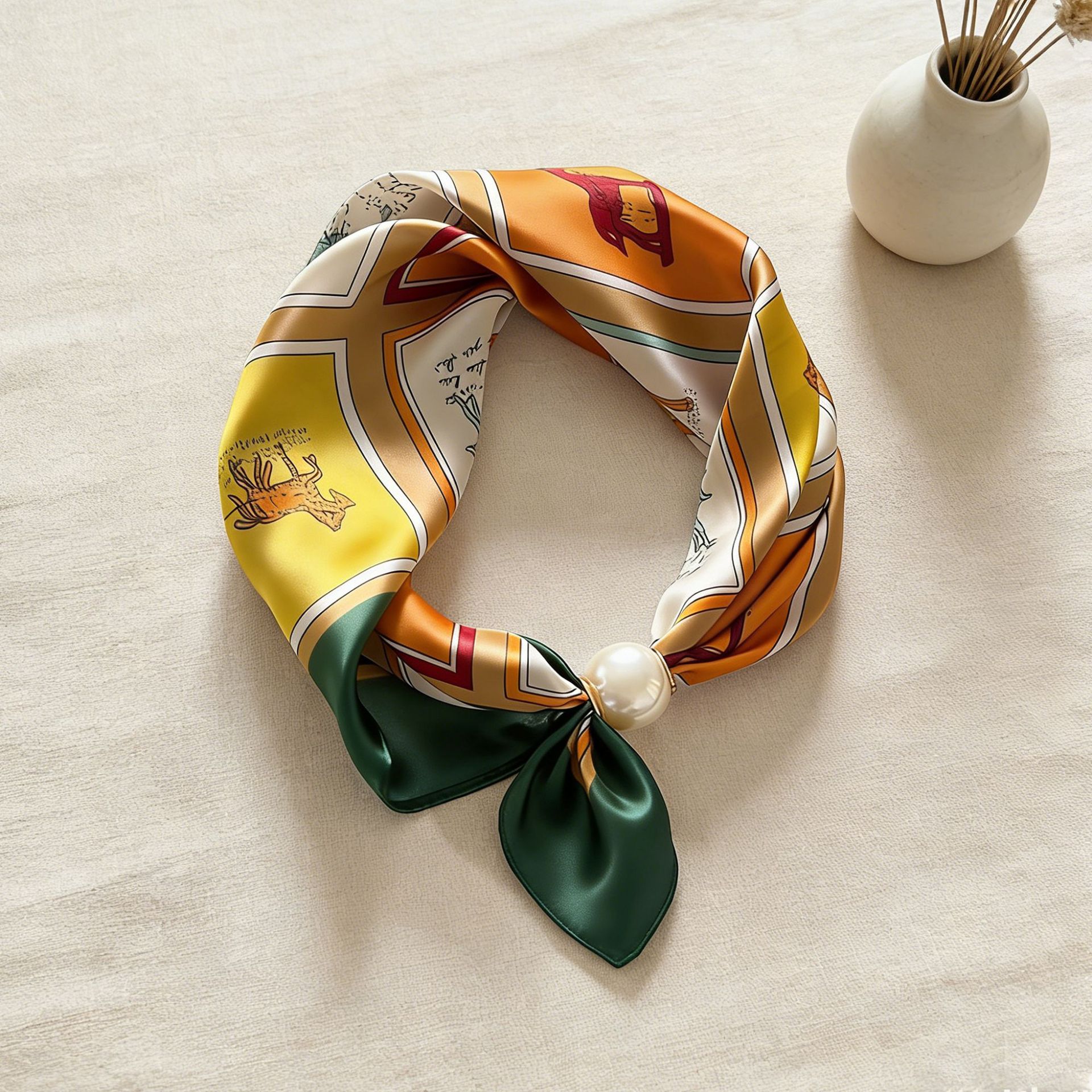 Scarf Chain Silk Lazy Magnetic - огляд і ціна Ascot Neck Scarf