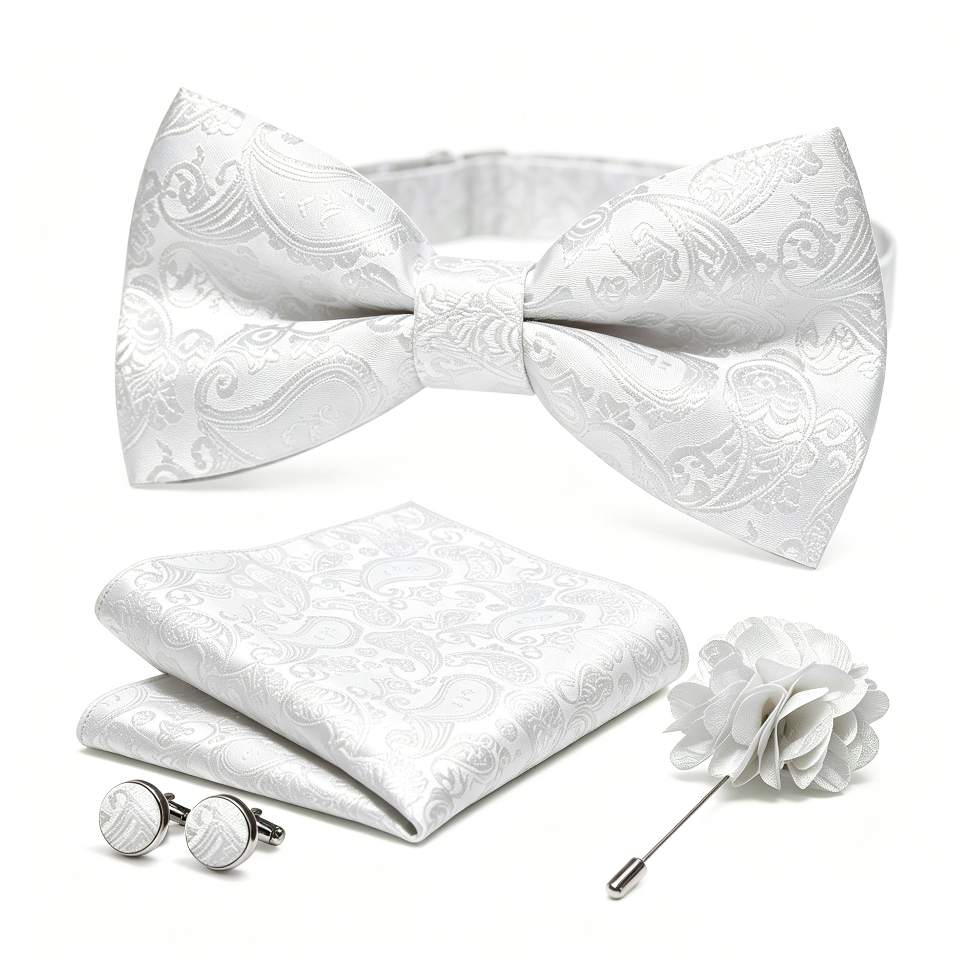 36pcs Black Silk Jacquard Pais - огляд і ціна Bow Tie Pre Tied