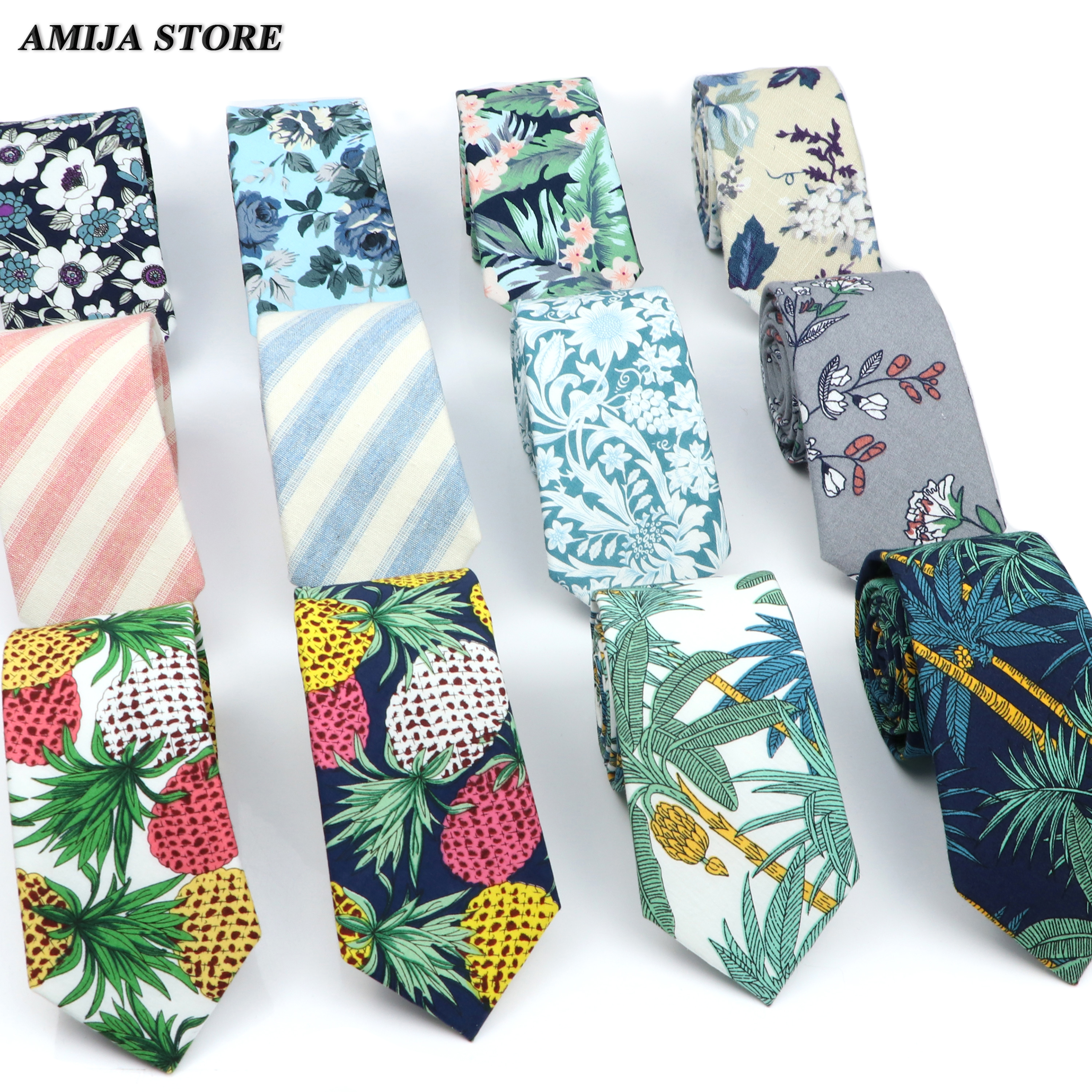 Men's Floral Neck Tie For Man  - огляд і ціна Skinny Tie Men