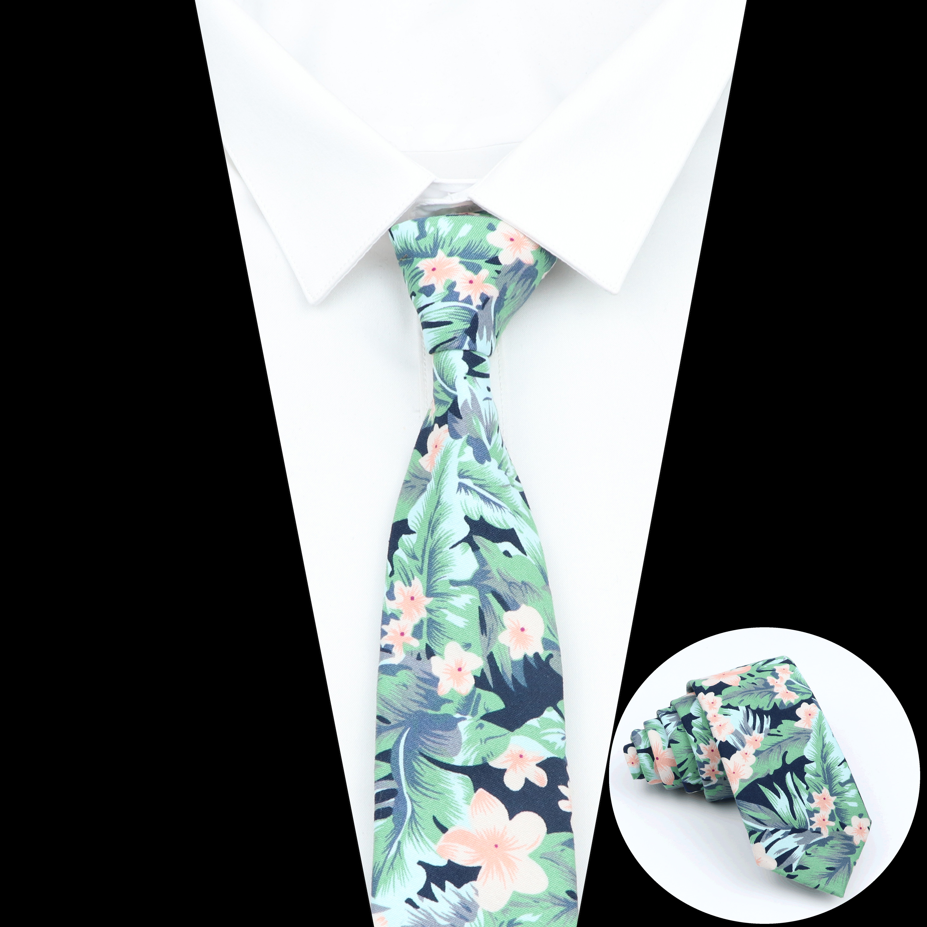 Men's Floral Neck Tie For Man  - огляд і ціна Skinny Tie Men