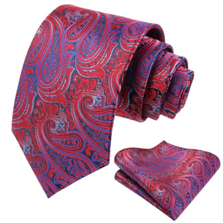 Mens Gradient Paisley Necktie  - огляд і ціна Pocket Square Set