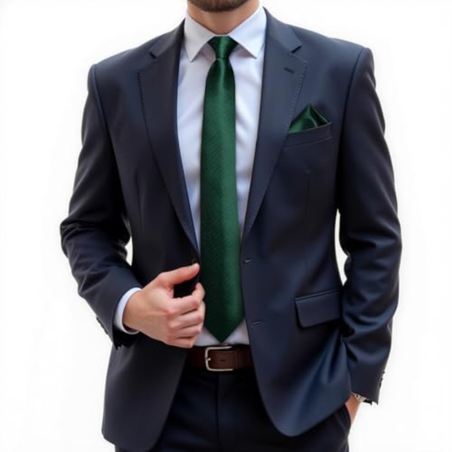 Silk Zipper Ties for Men,Paisl - огляд і ціна Pocket Square Set