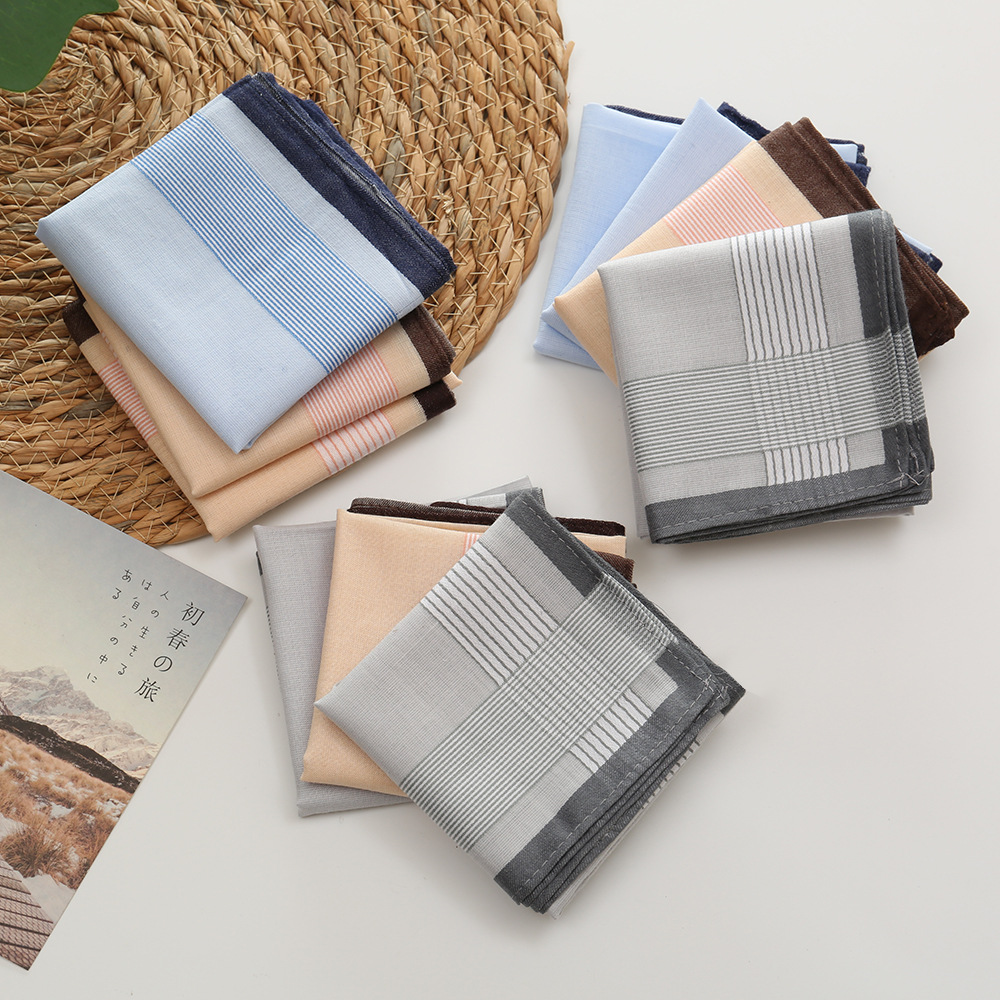 12Pcs 100% Cotton Yarn Dyed Ha - огляд і ціна Handkerchief Cotton Men