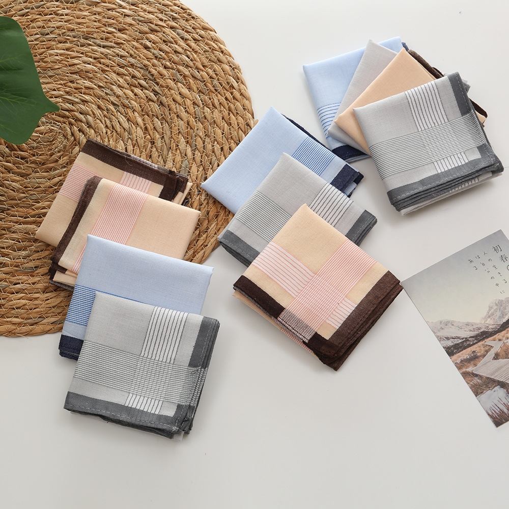 12Pcs 100% Cotton Yarn Dyed Ha - огляд і ціна Handkerchief Cotton Men