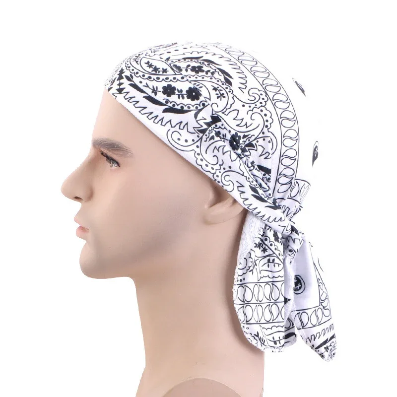 New Men Women Print Durag Du-R - огляд і ціна Bandana Doo Rag