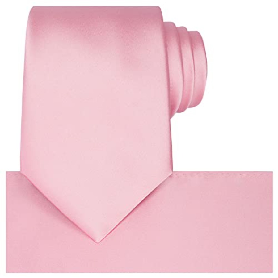 Satin Tie Set Solid Ties Mens  - огляд і ціна Pocket Square Set