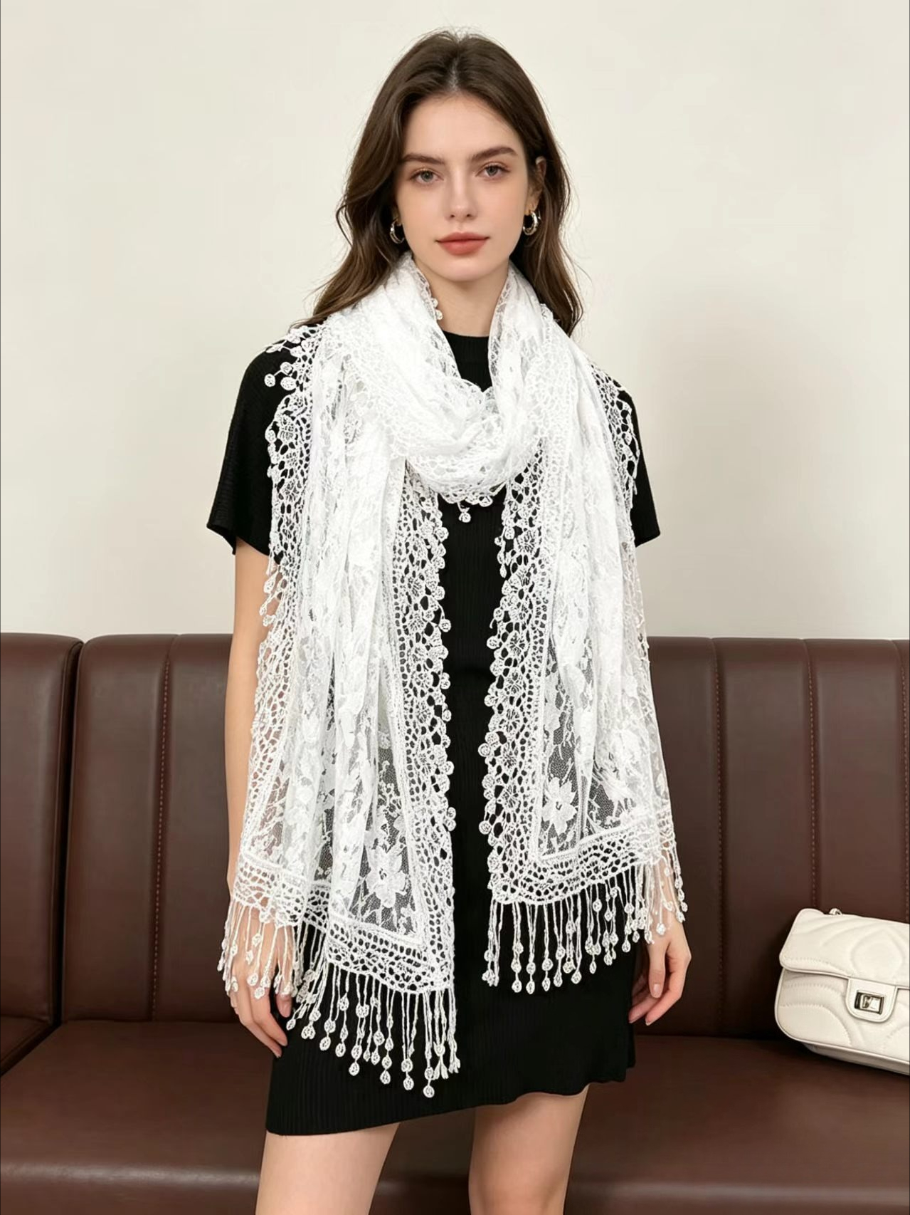 New Embroidery Lace Scarf Shaw - огляд і ціна Stole Wedding Shawl