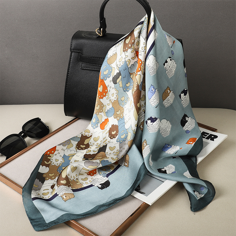 Luxury Silk Shawl Fat Cat Squa - огляд і ціна Scarf Silk Square