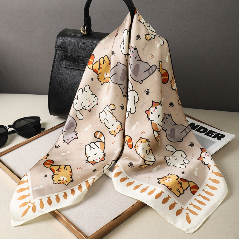 Luxury Silk Shawl Fat Cat Squa - огляд і ціна Scarf Silk Square