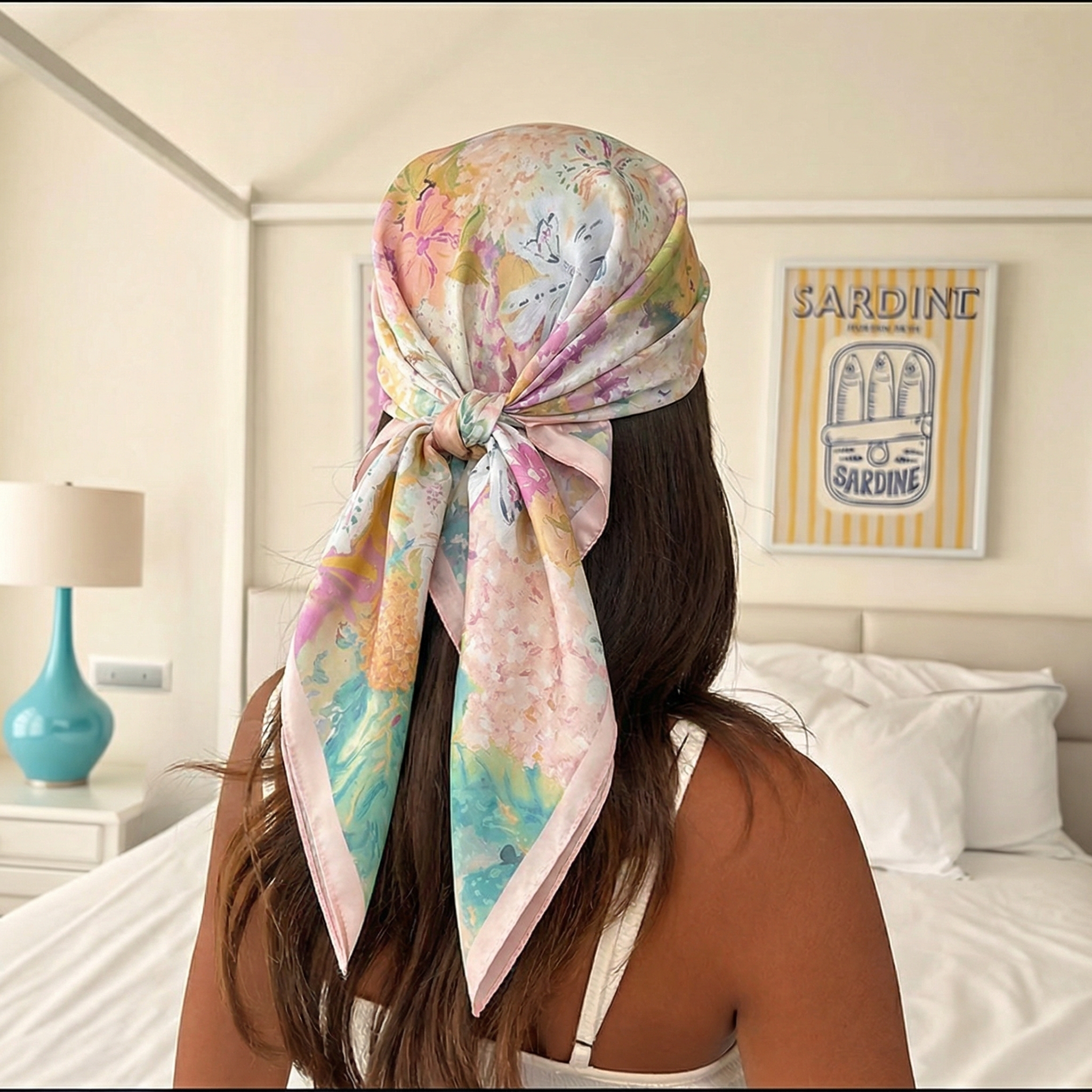 70*70cm Square Silk Scarf for  - огляд і ціна Ascot Neck Scarf