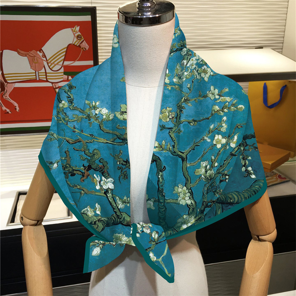 90CM Hot Sell Twill Silk Scarf - огляд і ціна Scarf Silk Square
