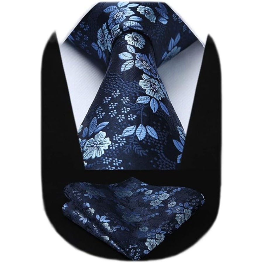 Men Floral Ties Woven Classic  - огляд і ціна Pocket Square Set
