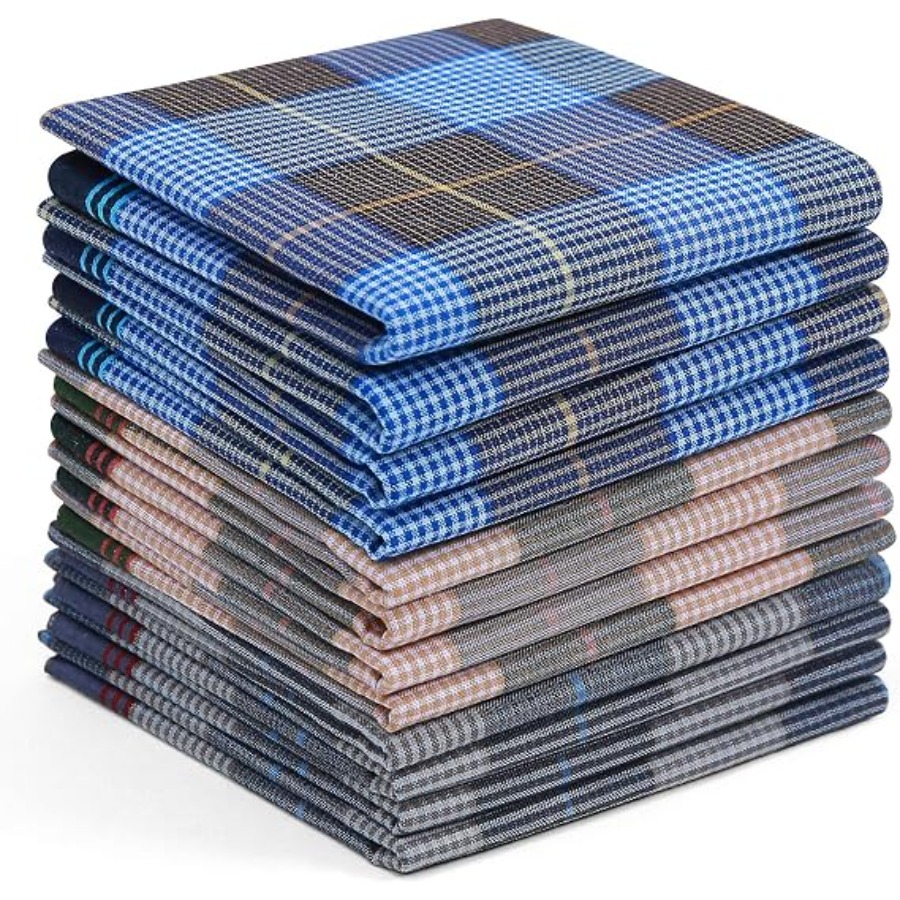 Handkerchiefs for Men, 12PCS 1 - огляд і ціна Handkerchief Cotton Men