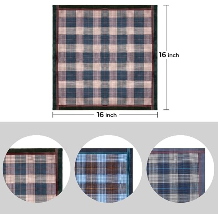 Handkerchiefs for Men, 12PCS 1 - огляд і ціна Handkerchief Cotton Men