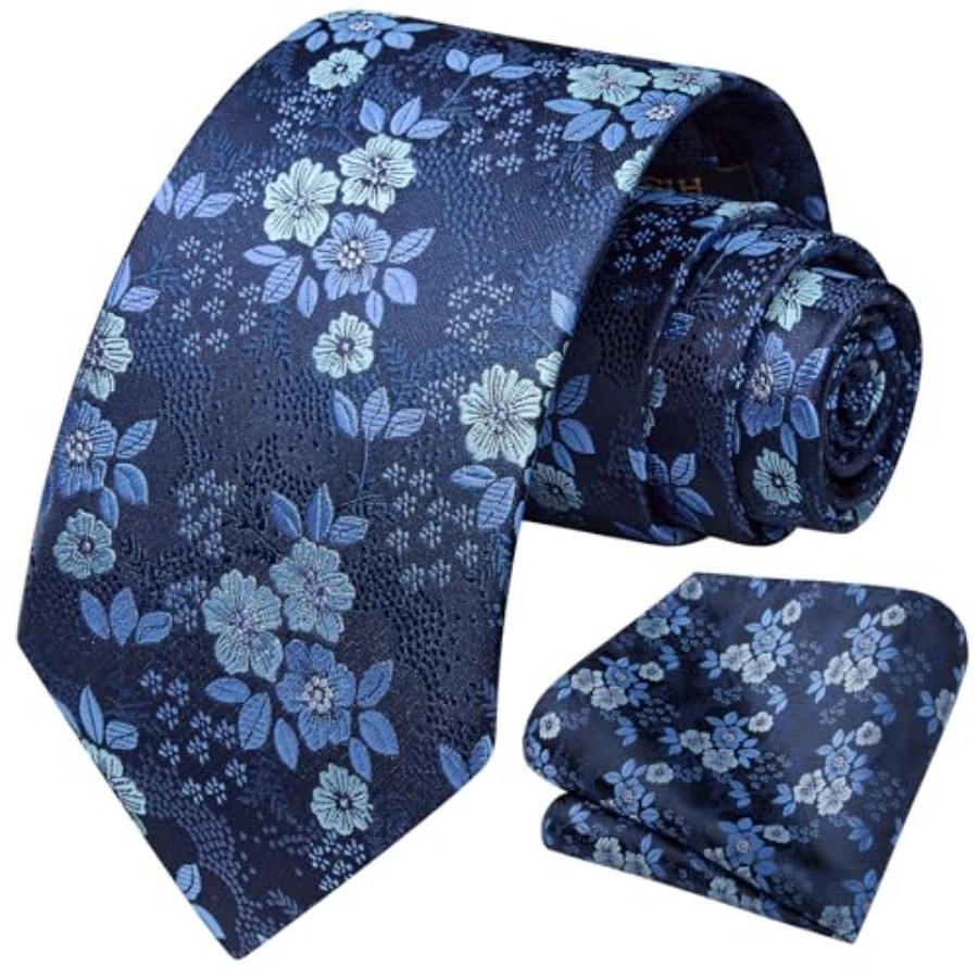 Extra Long Ties for Men Classi - огляд і ціна Pocket Square Set