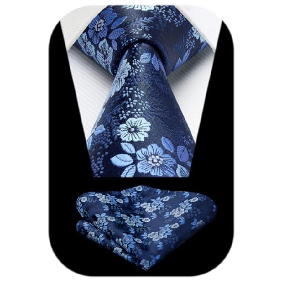 Extra Long Ties for Men Classi - огляд і ціна Pocket Square Set