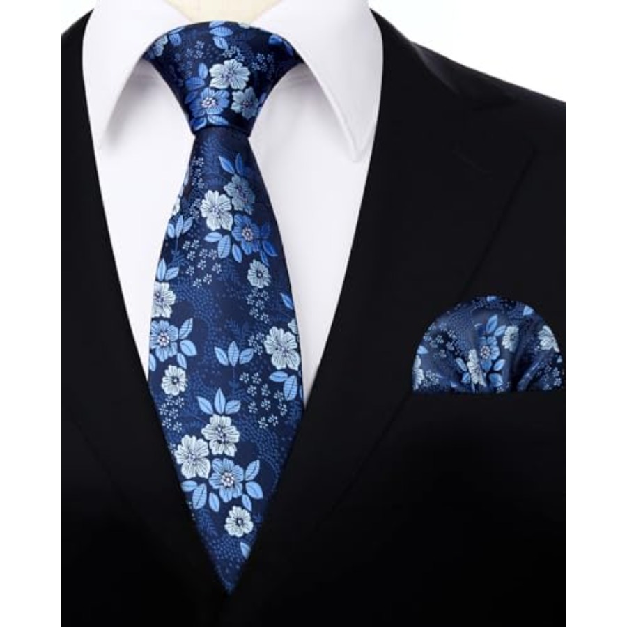 Extra Long Ties for Men Classi - огляд і ціна Pocket Square Set